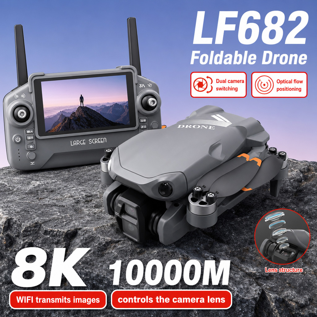 Drone Gimbal Case - โดรนถ่ายภาพทางอากาศ LF682 8K HD กล้องคู่ GPS